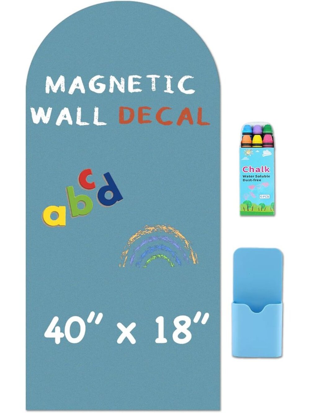 Arch Magnetic Wall Decal - 40" x 18" Matte Finish Chalkboard Sticker for Wall -